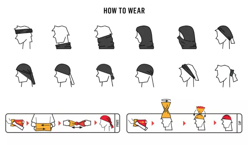 Buff Neckwear UK - Way to wear a neck scarf tube